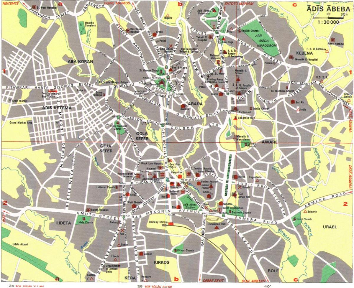 지도의 바르샤바의 명소 