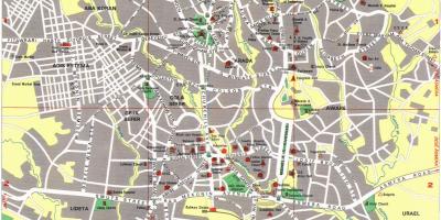 지도의 바르샤바의 명소 