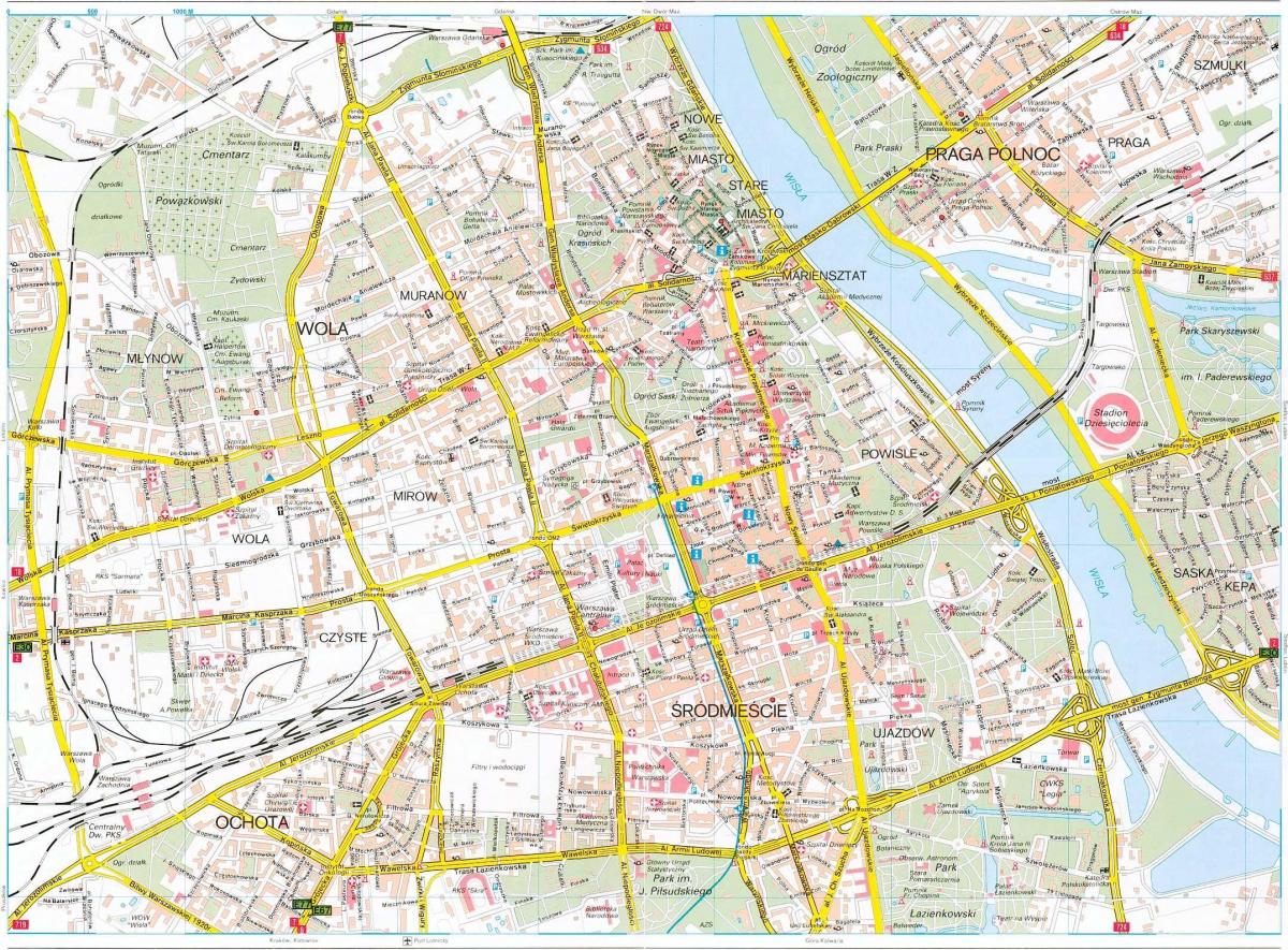 바르샤바에서 지도